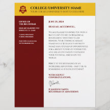Red Gold School College Letterhead