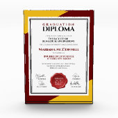 Red Gold School College Universiteitsdiploma Fotoblokken (Voorkant)