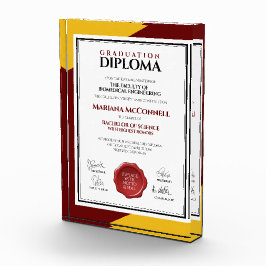 Red Gold School College Universiteitsdiploma Fotoblokken