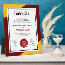 Red Gold School College Universiteitsdiploma Fotoplaat