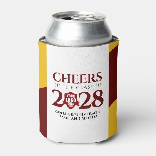 Red Gold School College University Afstuderen Blikjeskoeler (Blikje Voorkant)