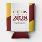 Red Gold School College University Afstuderen Blikjeskoeler (Voorkant)