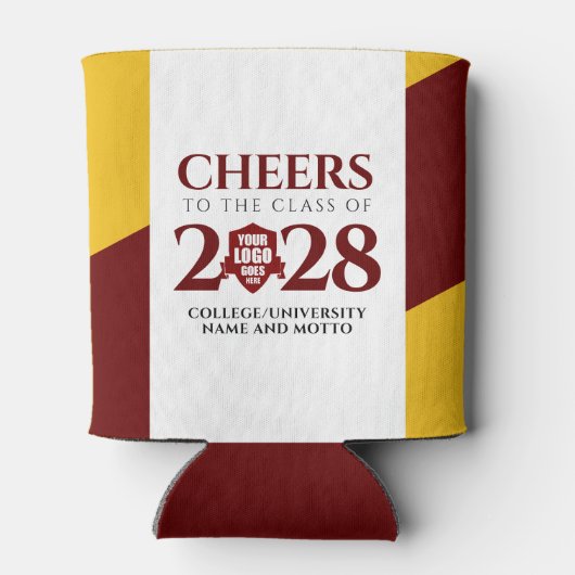 Red Gold School College University Afstuderen Blikjeskoeler (Achterkant)