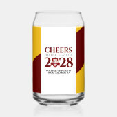 Red Gold School College University Afstuderen Blikvorm Glas (Achterkant)