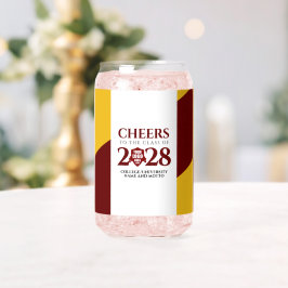 Red Gold School College University Afstuderen Blikvorm Glas