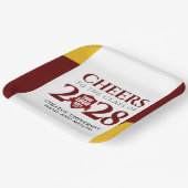 Red Gold School College University Afstuderen Papieren Bordje (Gebogen)