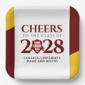 Red Gold School College University Afstuderen Papieren Bordje (Voorkant)