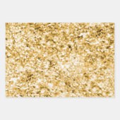 Red Gold Silver Glitter Sparkle Inpakpapier Vel (Voorkant 2)
