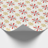 Red Gold Silver-kerstomwikkeling Cadeaupapier (Hoek)