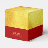 Red Gold Snake papercut 2025 Party Favoriet Box Bedankdoosjes (Achterkant)