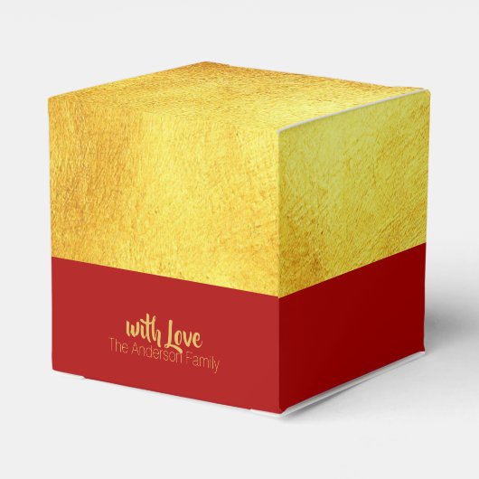 Red Gold Snake papercut 2025 Party Favoriet Box Bedankdoosjes (Achterkant)