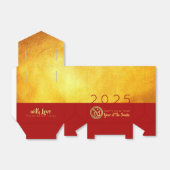 Red Gold Snake papercut 2025 PFBT Bedankdoosjes (Uitgevouwen)