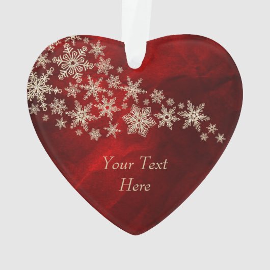 Red Gold Snowflake Dancer Ornament (achterkant)