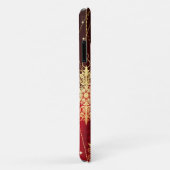 Red & Gold Snowflake Filigree Aangepast kerstfeest Case-Mate iPhone Case (Achterkant/rechts)