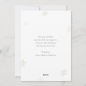 Red Gold Snowflake Merry-kerstfotokaarten Feestdagenkaart (Achterkant)