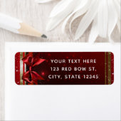 Red & Gold Sparkle Chic Bow Elegant Holiday Party Etiket (Insitu)