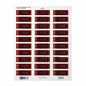 Red & Gold Sparkle Chic Bow Elegant Holiday Party Etiket (Full Sheet)