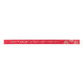 Red Gold Specialized Merry kerstsatin Ribbon Satijnen Lint (Voorkant)