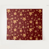 Red Gold Star Elegante Vintage Vrolijk Kerstfeest Wandkleed (Voorkant (horizontaal))