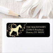 Red Gold Star Swirl Airedale Etiket (Insitu)