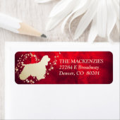 Red Gold Star Swirl American Cocker Spaniel Etiket (Insitu)