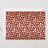 Red Gold Stars Kerstmis Feestdagenkaart (Achterkant)