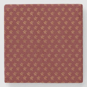 Red Gold Stars Shine Bright Stenen Onderzetter (Voorkant)