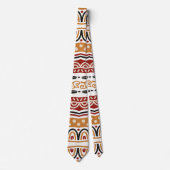 Red Gold Stripe Pattern African Vision Stropdas (Voorkant)