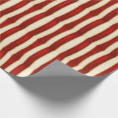 Red Gold Stripe Pattern – Modern Christmas Cadeaupapier (Hoek)