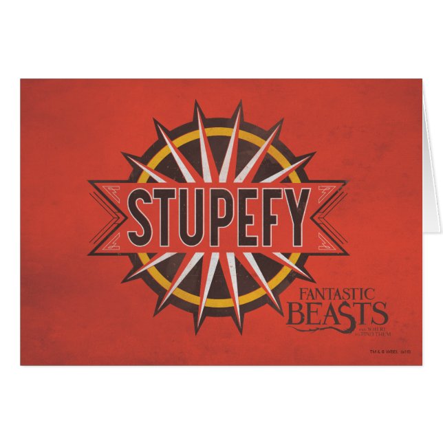 Red & Gold Stupefy Spell Graphic (Voorkant Horizontaal)