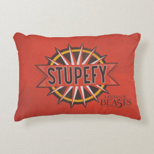 Red & Gold Stupefy Spell Graphic Accent Kussen