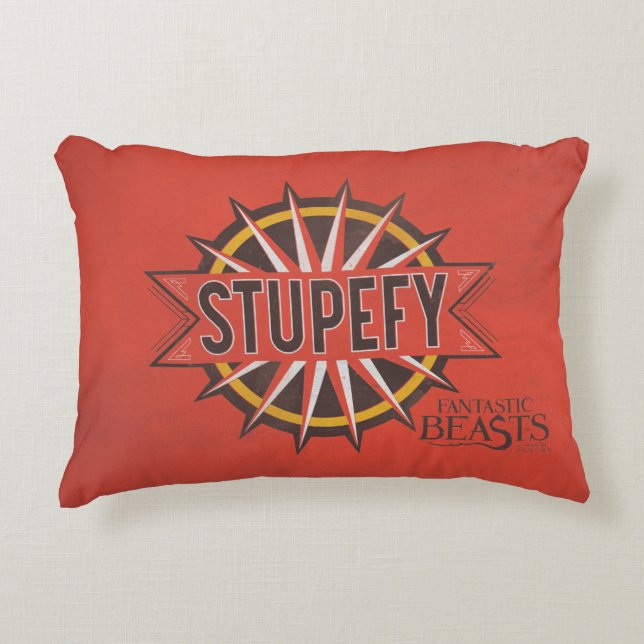 Red & Gold Stupefy Spell Graphic Accent Kussen (Voorkant)
