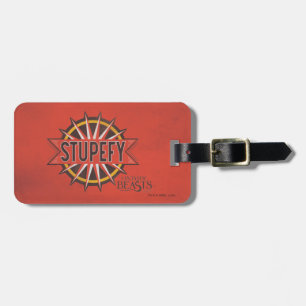 Red & Gold Stupefy Spell Graphic Bagagelabel