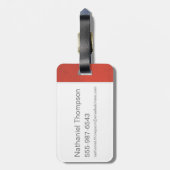 Red & Gold Stupefy Spell Graphic Bagagelabel (Achterkant verticaal)