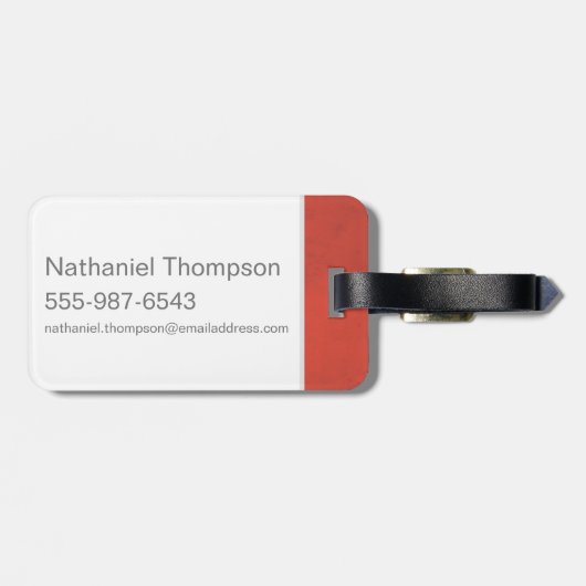 Red & Gold Stupefy Spell Graphic Bagagelabel (Achterkant horizontaal)