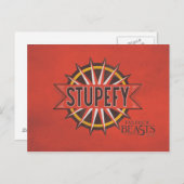 Red & Gold Stupefy Spell Graphic Briefkaart (Voorkant / Achterkant)