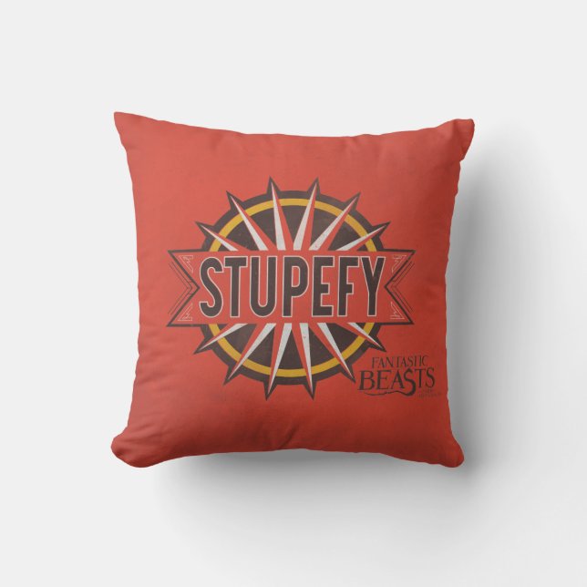 Red & Gold Stupefy Spell Graphic Kussen (Voorkant)