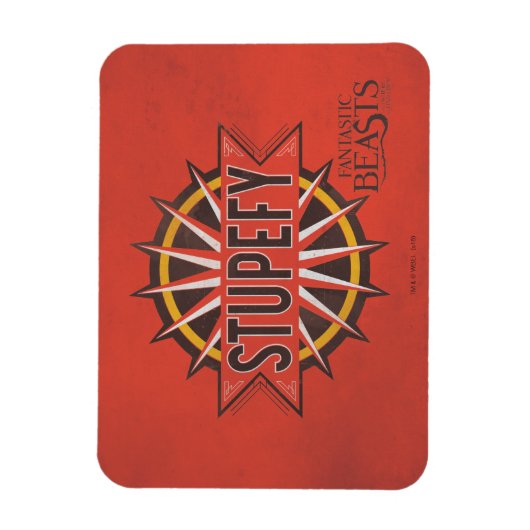 Red & Gold Stupefy Spell Graphic Magneet (Verticaal)