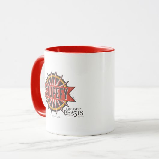 Red & Gold Stupefy Spell Graphic Mok (Voorkant links)