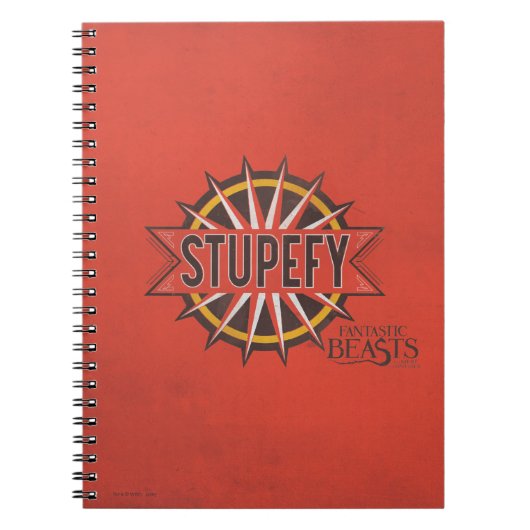 Red & Gold Stupefy Spell Graphic Notitieboek (Voorkant)