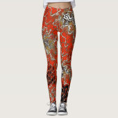 Red Gold Swirl Leggings (Voorkant)