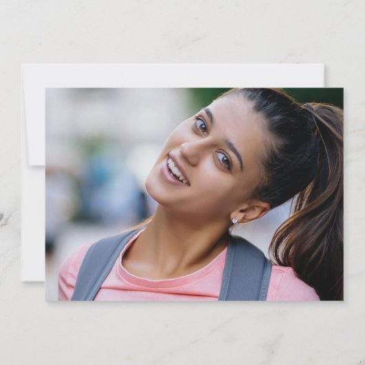 Red Gold Tassel Elegant 2025 Afstudeerfeest Kaart (Achterkant)