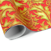 Red Gold Thistle Cadeaupapier (Rol Hoek)