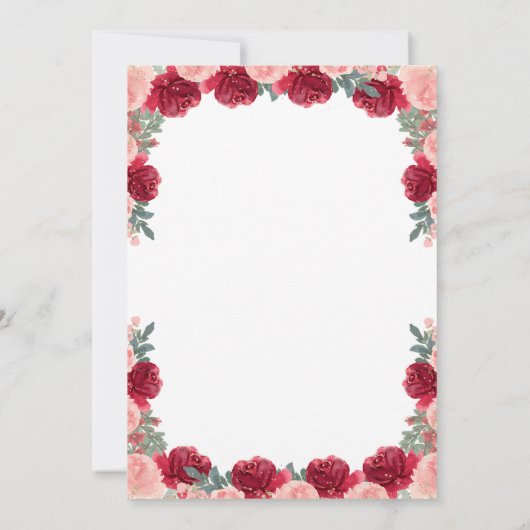 Red Gold Tiara Princess Quinceañera Uitnodiging (Achterkant)