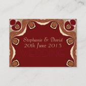Red+Gold Tribal Royal Event Table Place Card Plaatskaartje (Achterkant)