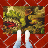  Red Gold Undersea Life Zee Anemonen Koraal Deurmat