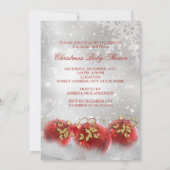 Red Gold White Baby shower Boy Brunette Kaart (Achterkant)