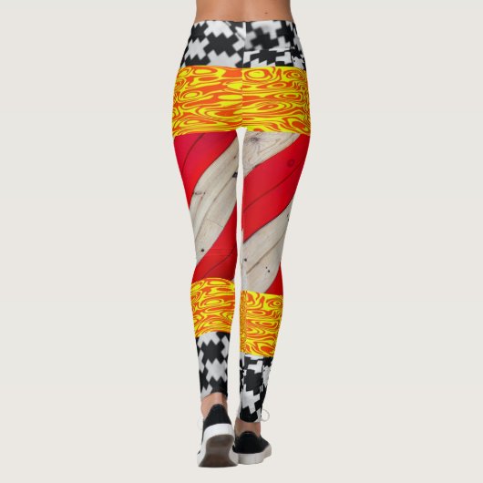 Red Gold White-Leggings Leggings (Achterkant)
