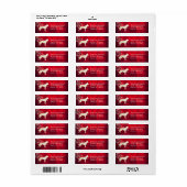 Red Gold Winter Australian Cattle Dog Etiket (Full Sheet)