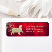 Red Gold Winter Australian Shepherd Etiket (Insitu)